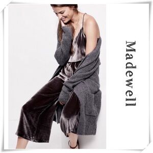 MADEWELL Velvet Cami Jumpsuit in Smoke Gray Style F9067
